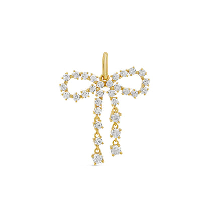 Cz Bow Drop Charm