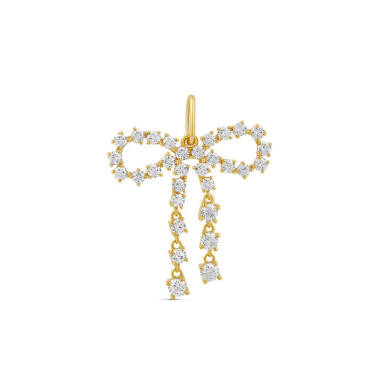 Cz Bow Drop Charm