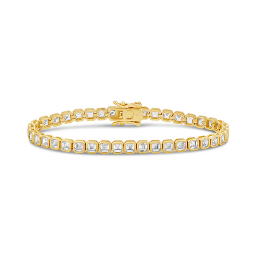 4mm - Square Bezel Tennis Bracelet