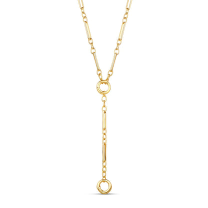 Lariat elegante con broche de presión