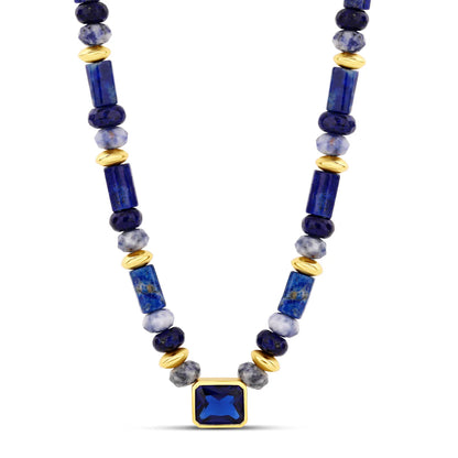 Coastal Lapis Stone Necklace