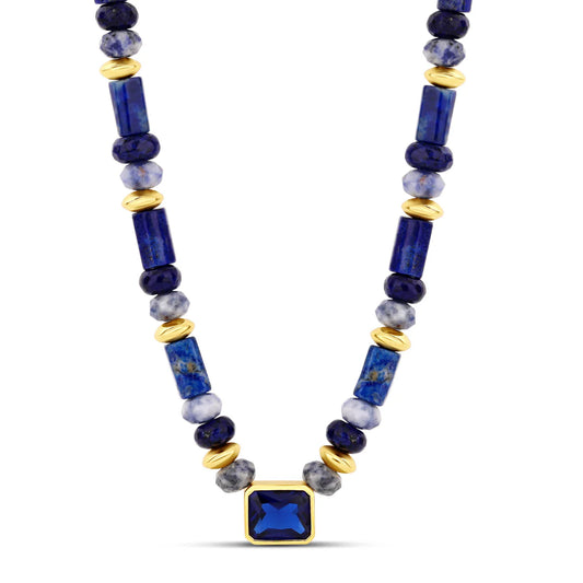 Coastal Lapis Stone Necklace