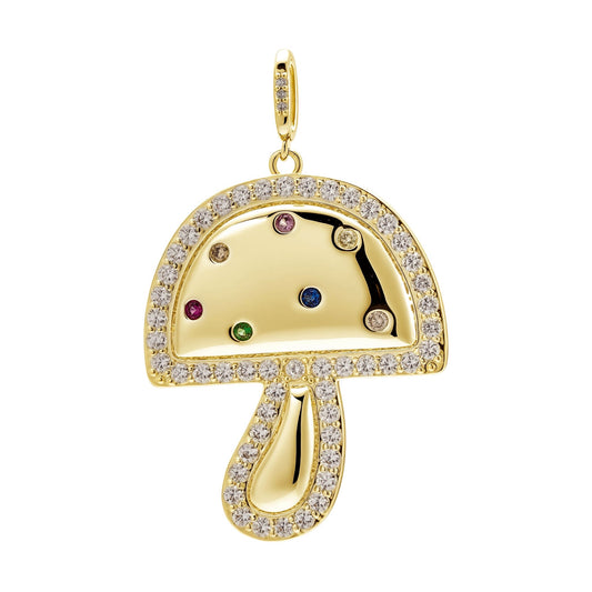 Golden Fungi Mushroom Charm