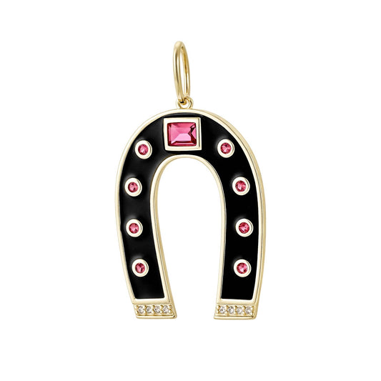 Enamel Horseshoe Lucky Charm