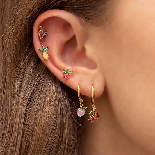 Pendientes con forma de uva
