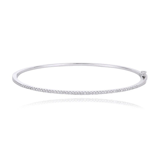 Brazalete pavé fino de oro de 14 k