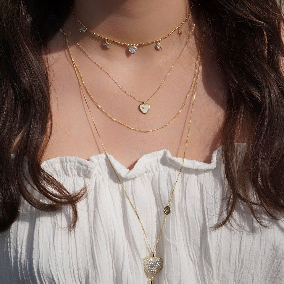 Long Heart Necklace