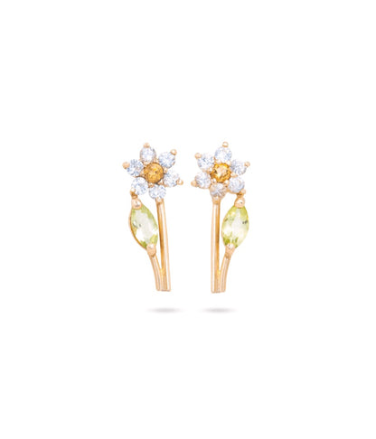 Daisy Flower Studs - Vermeil