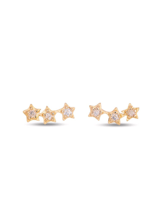 Mini Stars Trio Studs - Vermeil