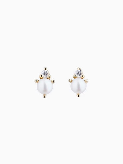 Pearly Mini Studs - Vermeil