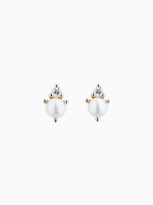 Pearly Mini Studs - Vermeil