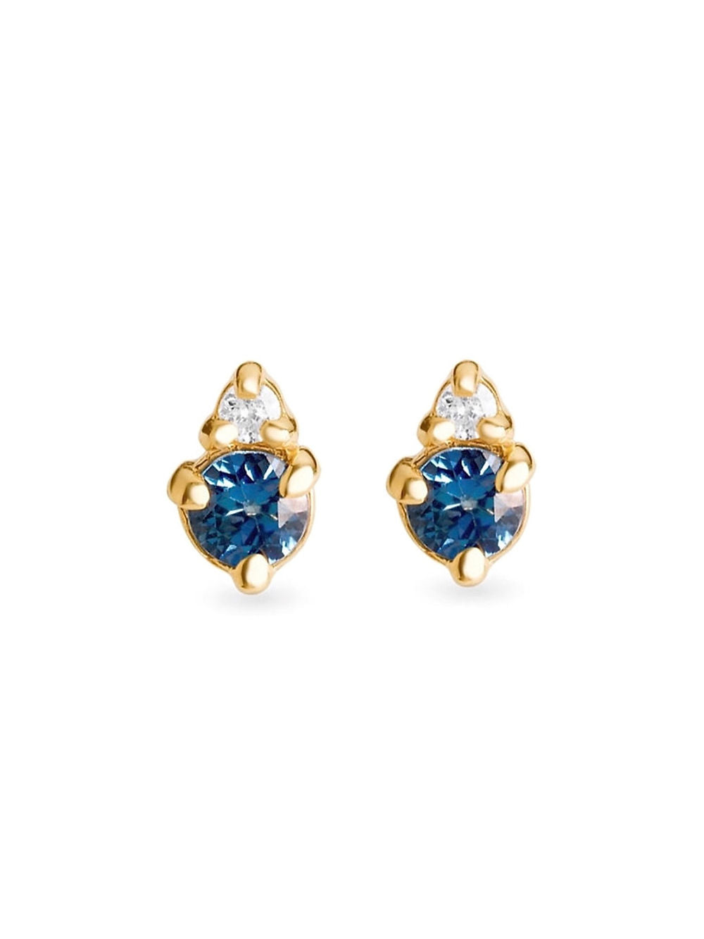 Colored Cz Stone Mini Studs - Vermeil