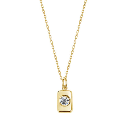 Mini CZ Tag Necklace