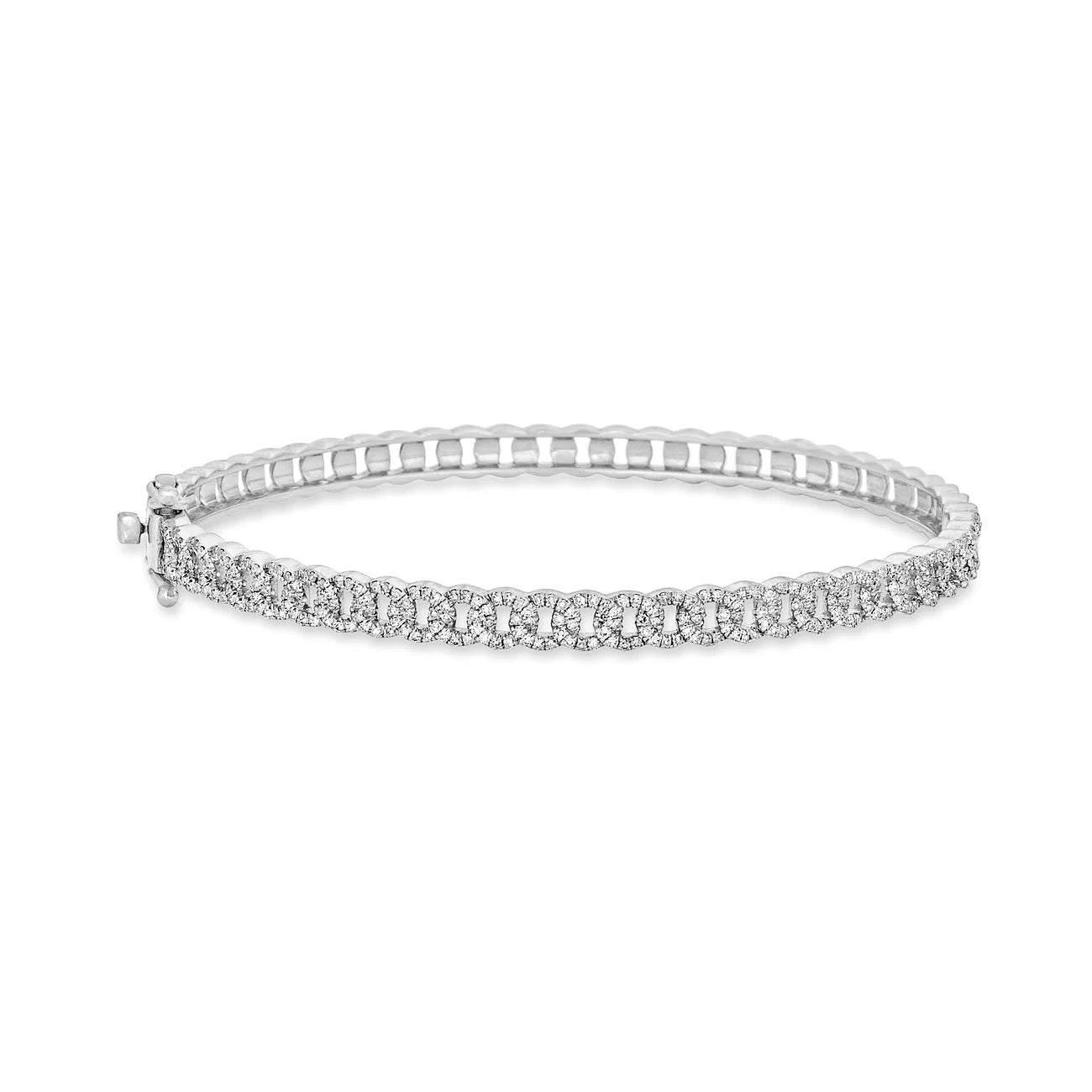 Silver Pavé Chain Bangle