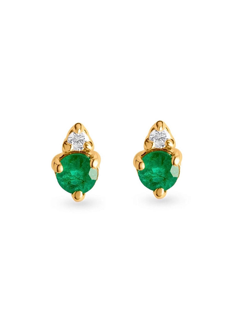 Colored Cz Stone Mini Studs - Vermeil