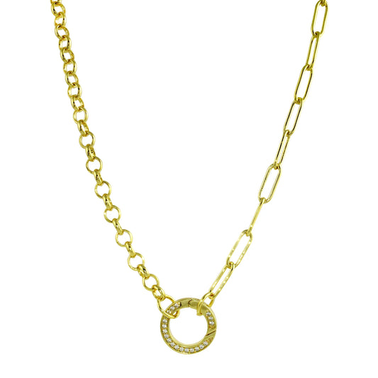 Pavé Push Clasp Chain