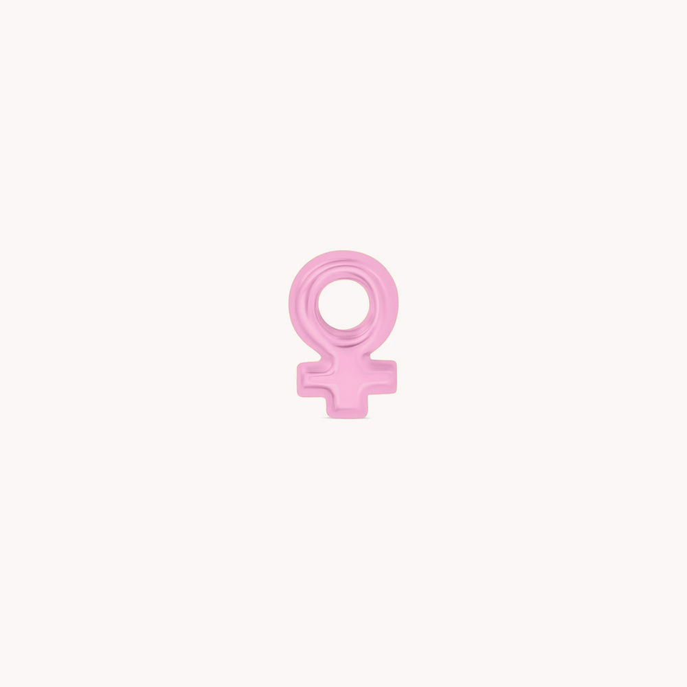 10k Gold - Enamel Pink Power Symbol – Sabeth Jewelry
