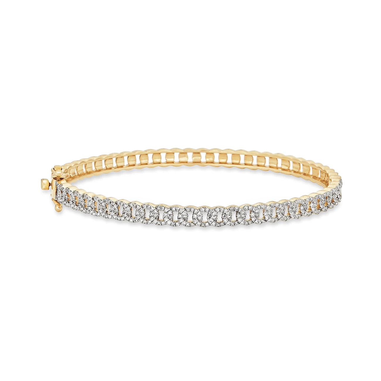 Golden Pavé Chain Bangle