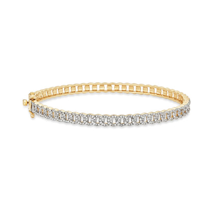 Golden Pavé Chain Bangle