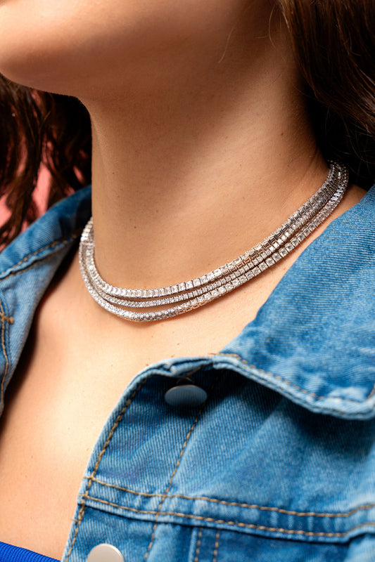 3mm - Classic Silver Tennis Choker