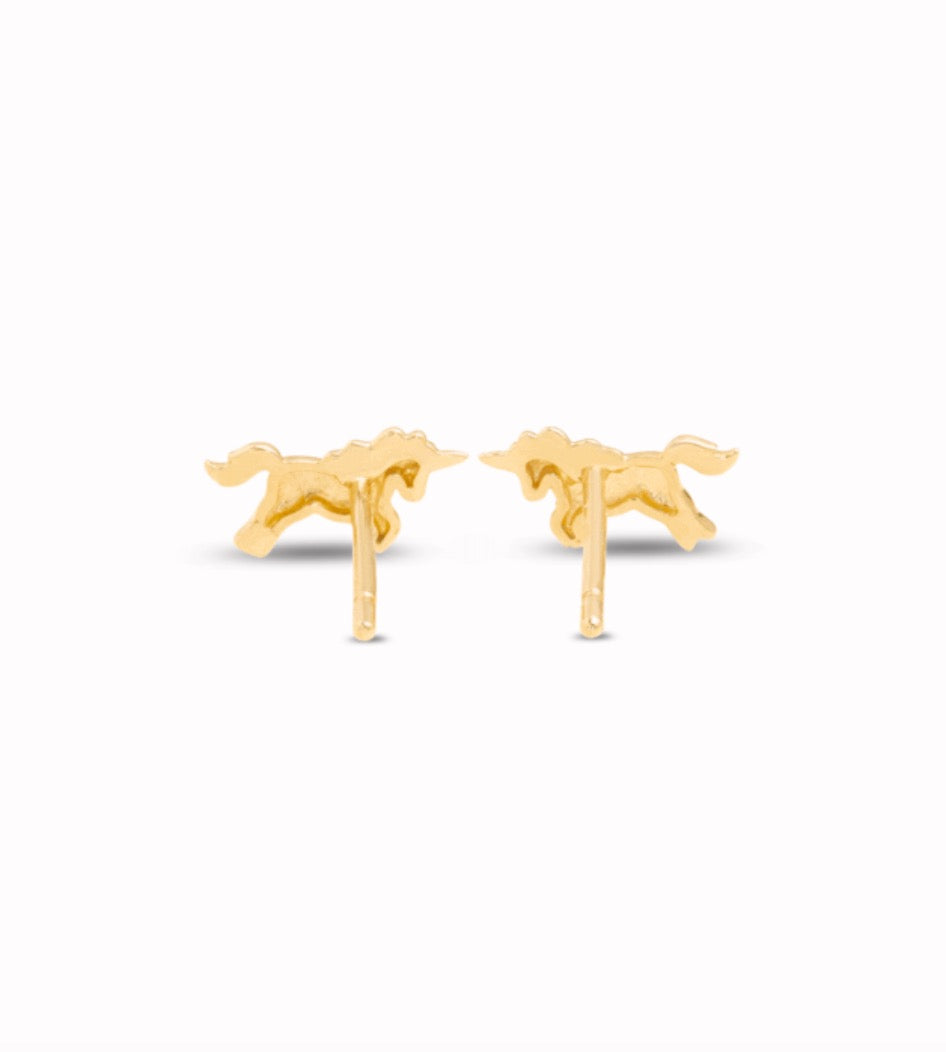 Cute Mini Unicorn Studs - Vermeil