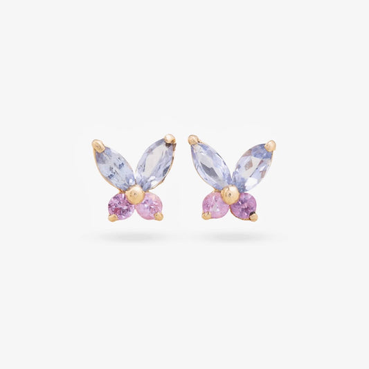 Lavender Mari Studs - Vermeil