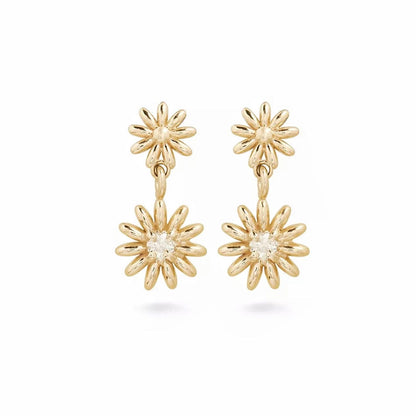 Pendientes colgantes Mini Margaritas - Vermeil