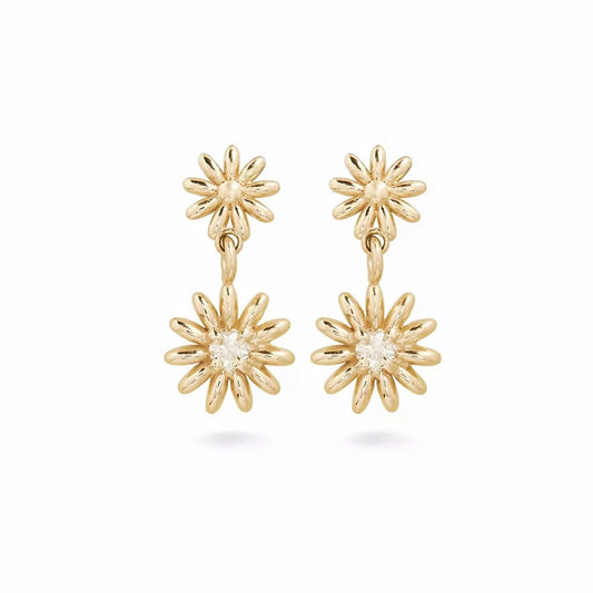 Pendientes colgantes Mini Margaritas - Vermeil