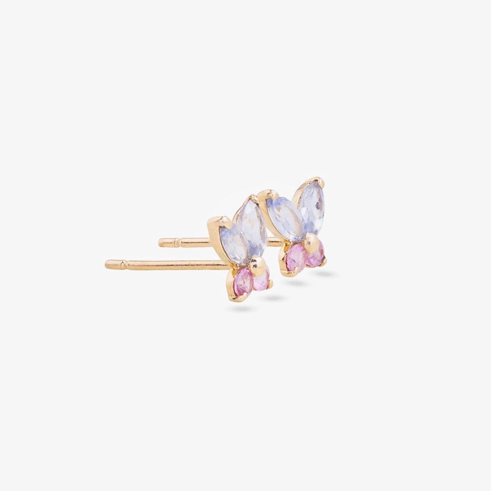 Lavender Mari Studs - Vermeil