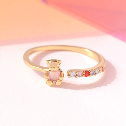 Pastel Teddy Adjustable Ring