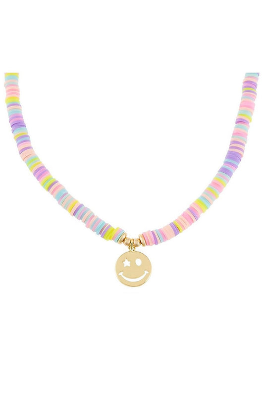 Smiley Beaded Necklace