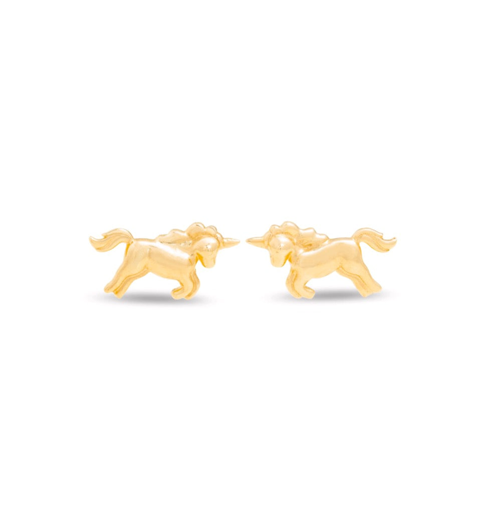 Cute Mini Unicorn Studs - Vermeil