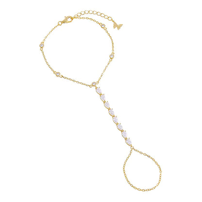 Fancy Teardrop Hand Chain