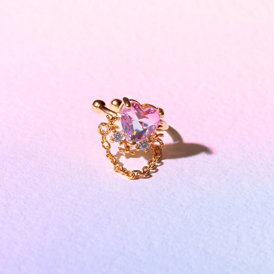 Piercing colgante con forma de amor degradado