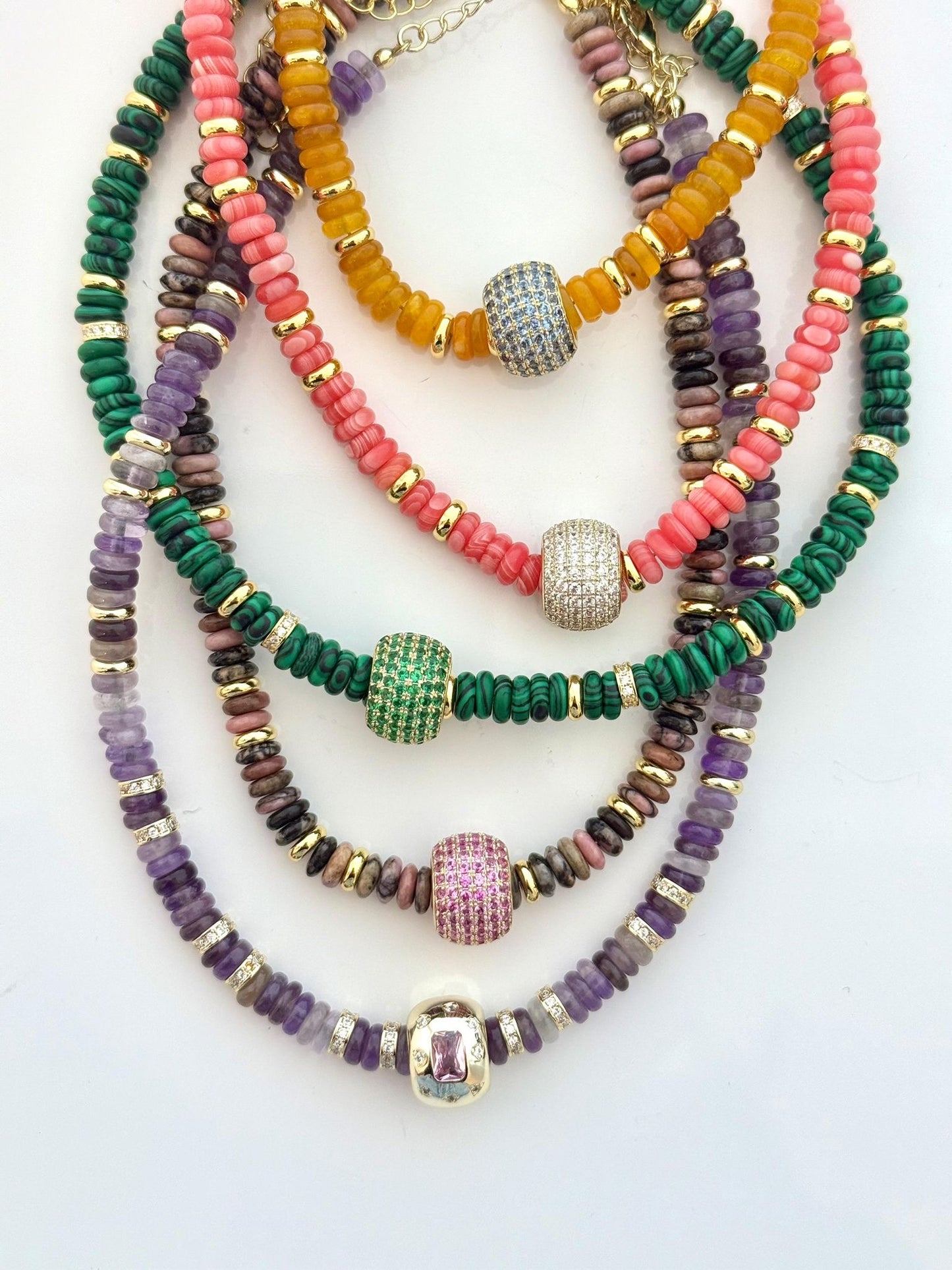 Dije espaciador con pavé completo