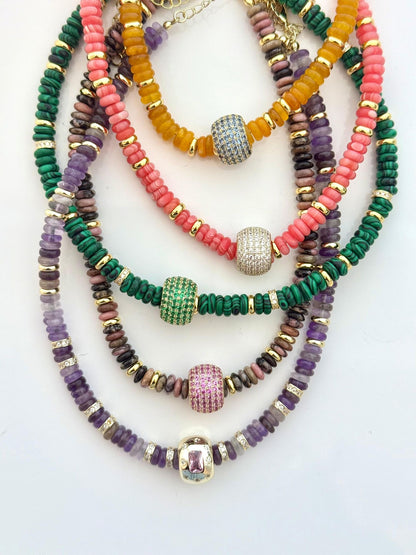 Dije espaciador con pavé completo