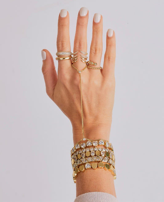 Pulsera elástica con bisel en forma de corazón